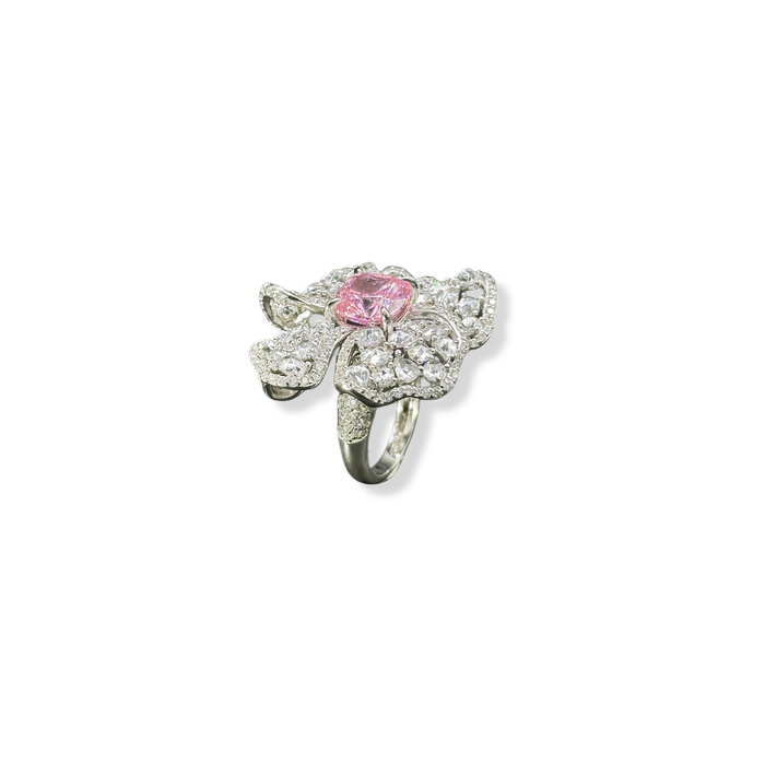 Anello-ciondolo fiore in argento 925