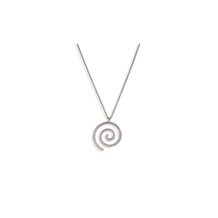 Collana Spirale in argento 925 con zirconi bianchi