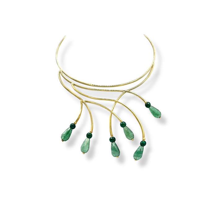 Collarino rigido in argento 925 placcato oro