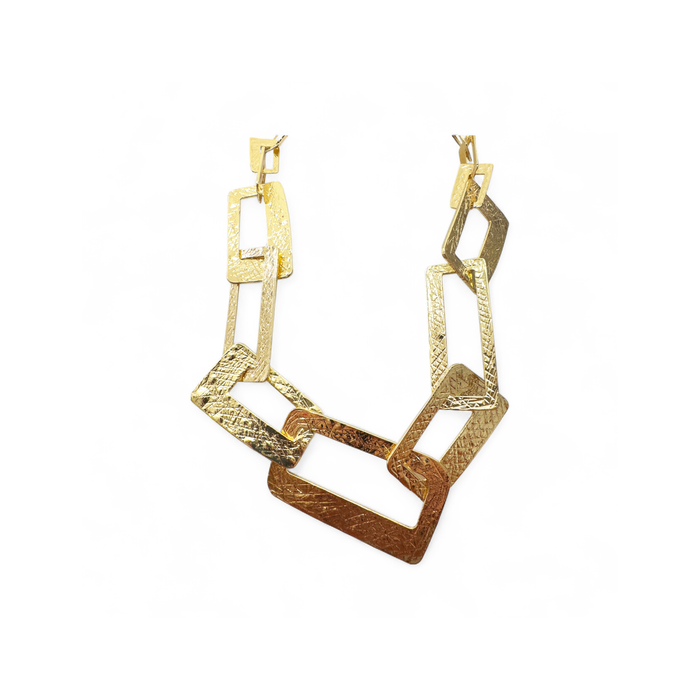 Collana in bronzo argentato minimal