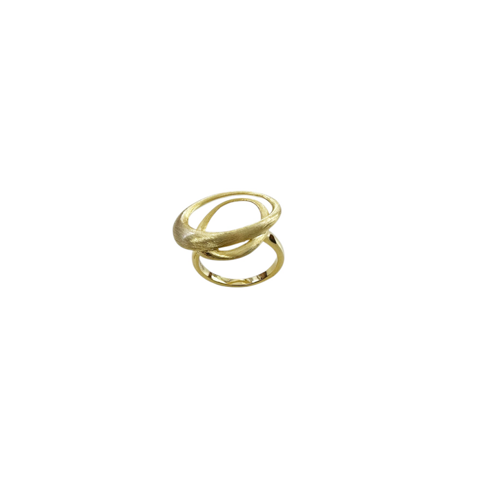 Anello orbite in argento 925 dorato