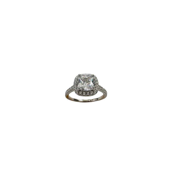 Anello veretta con centrale quadrato argento 925