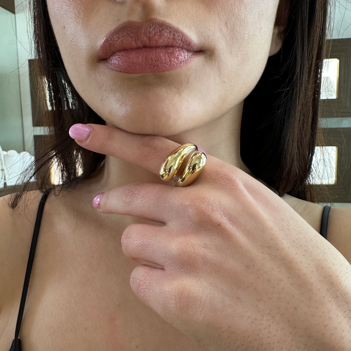 Anello contrariè in argento 925