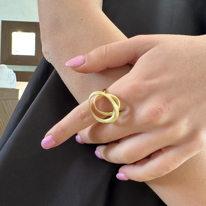 Anello orbite in argento 925 dorato