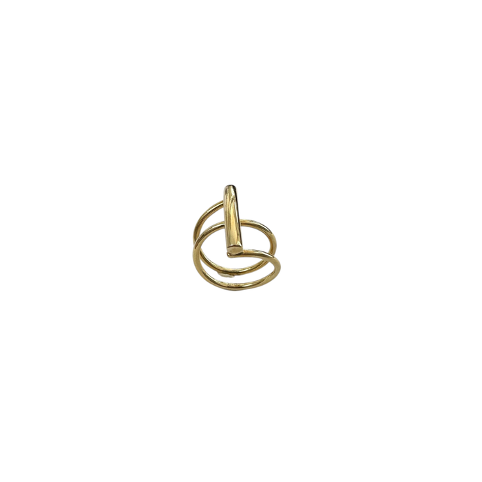 Anello minimal argento 925 dorato