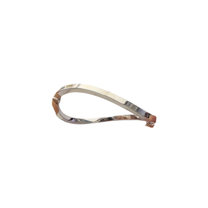 Bracciale rigido onda in argento 925