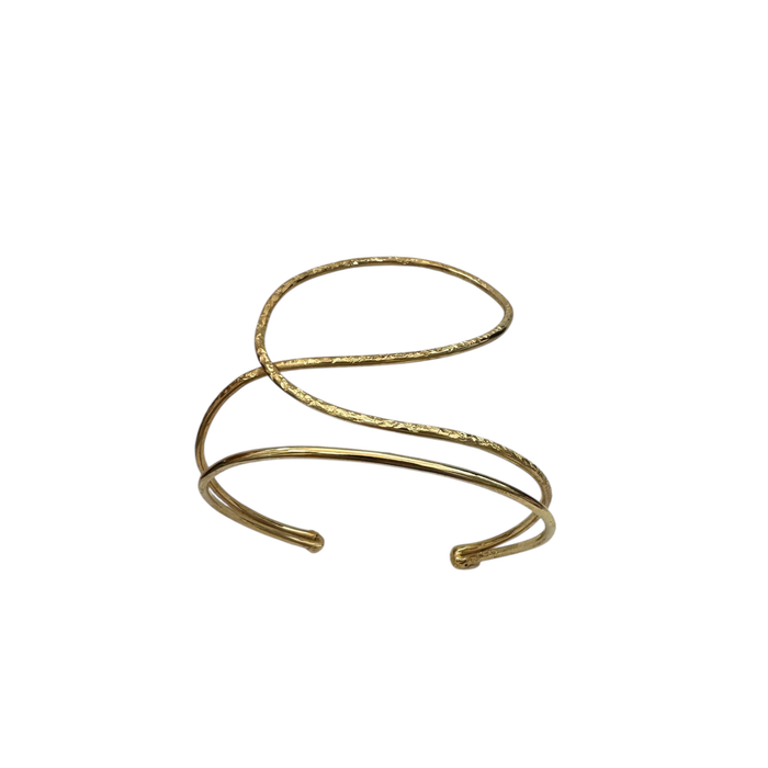 Bracciale rigido minimal in argento 925 dorato