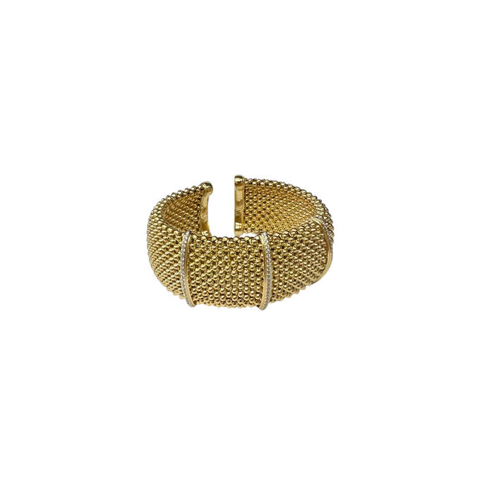 Bracciale in argento 925 dorato nido d'ape