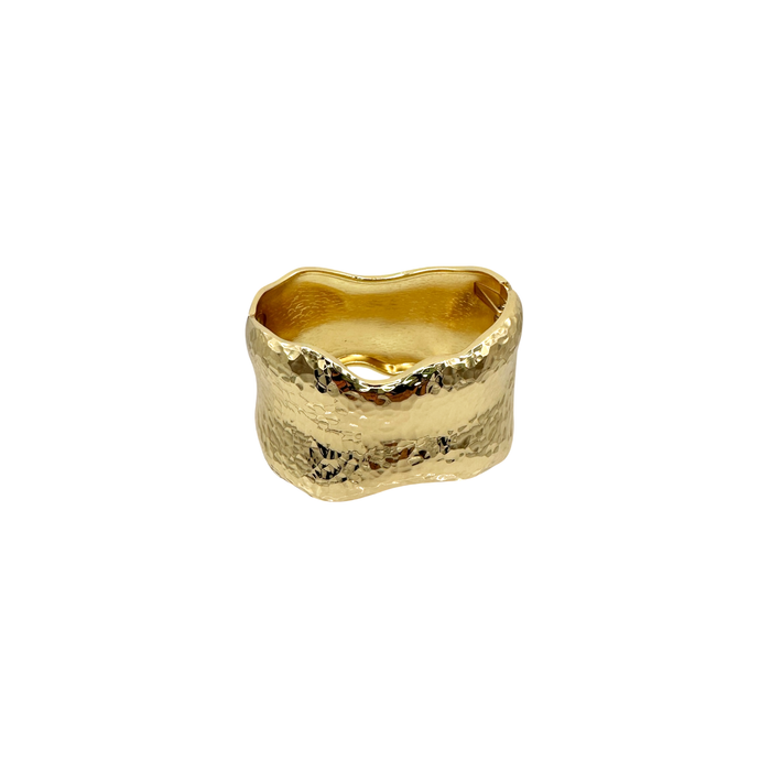 Bracciale fascia irregolare in bronzo dorato