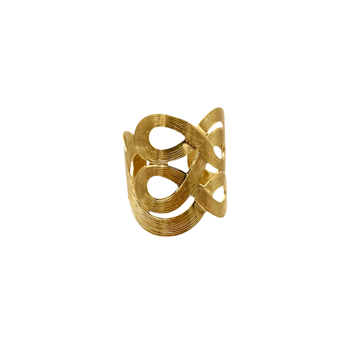 Bracciale traforato in bronzo dorato