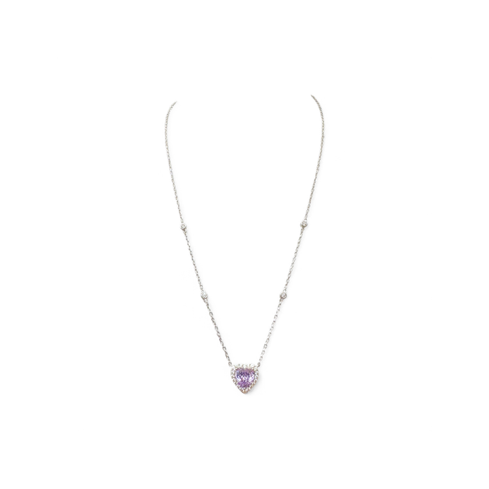 Collanina argento 925 cuore glicine