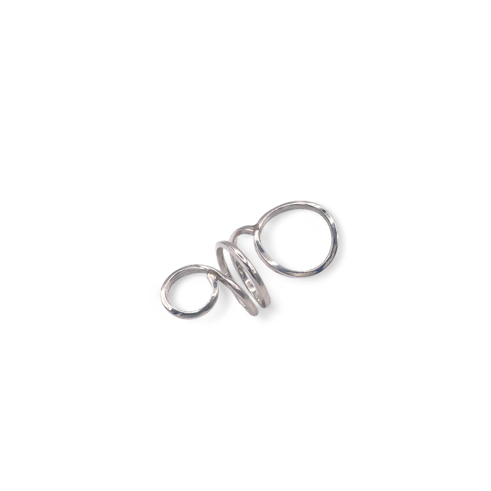 Anello in argento 925 spirale a due cerchi