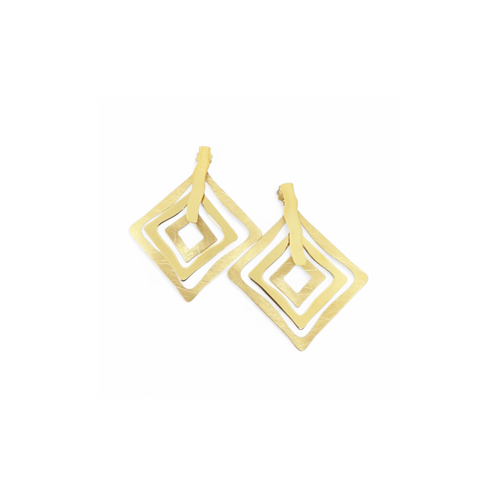 Orecchini rombo in argento 925 dorato 18 KT