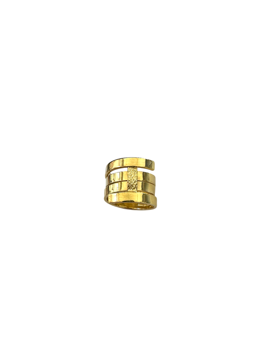 Anello 4 fasce in argento 925 dorato