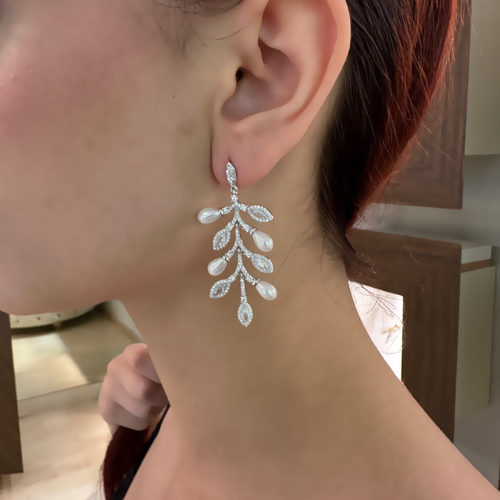 Orecchini in argento 925 forma ramo