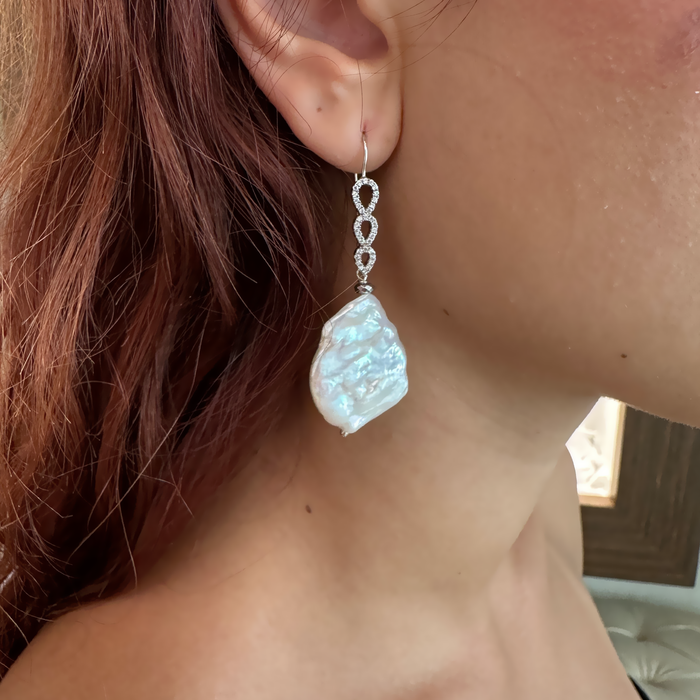 Orecchini in argento 925 con perle scaramazze