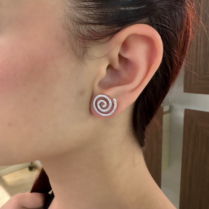 Orecchini in argento 925 spirale