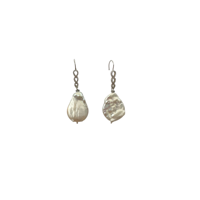 Orecchini in argento 925 con perle scaramazze
